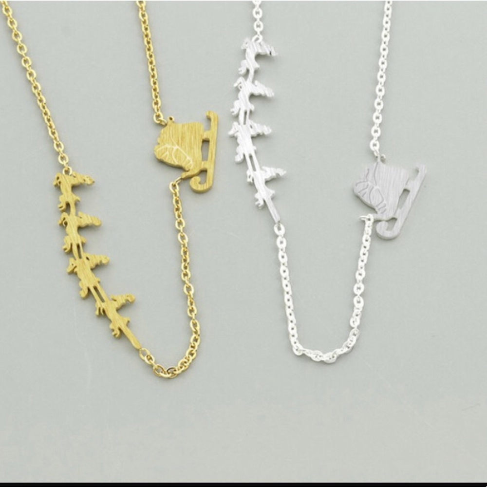 Fun Christmas Silver Necklace